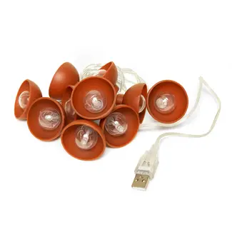 Kikkerland LED-Lichtgirlande Terracotta