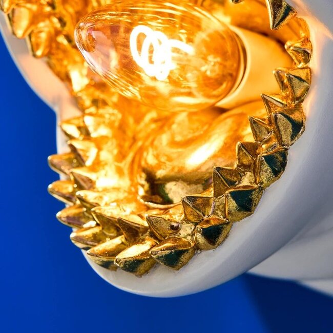 Werner Voß - Wall Lamp - Animal Lamp Shark Sharky - white/gold