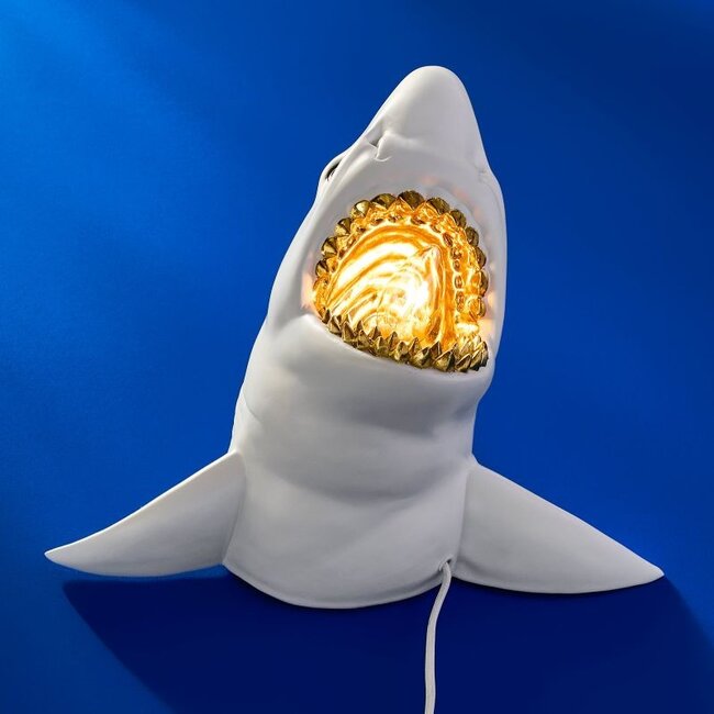 Werner Voß - Wall Lamp - Animal Lamp Shark Sharky - white/gold