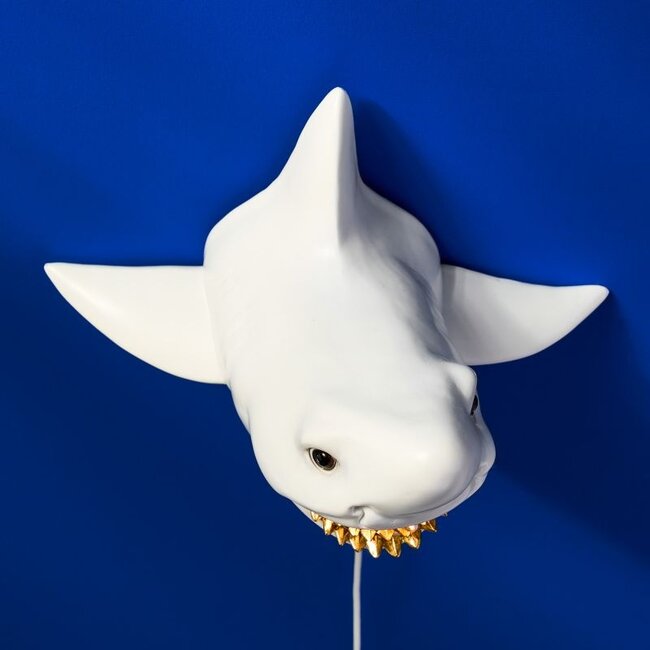 Werner Voß - Wall Lamp - Animal Lamp Shark Sharky - white/gold