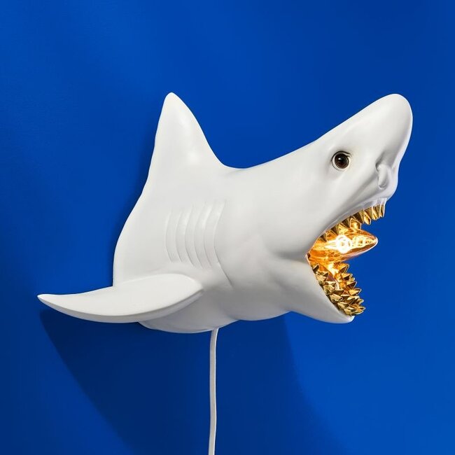 Werner Voß - Wall Lamp - Animal Lamp Shark Sharky - white/gold