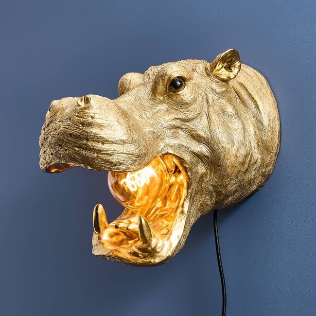 Werner Voß - Wandlamp - Dierenlamp Nijlpaard Hippo Patty