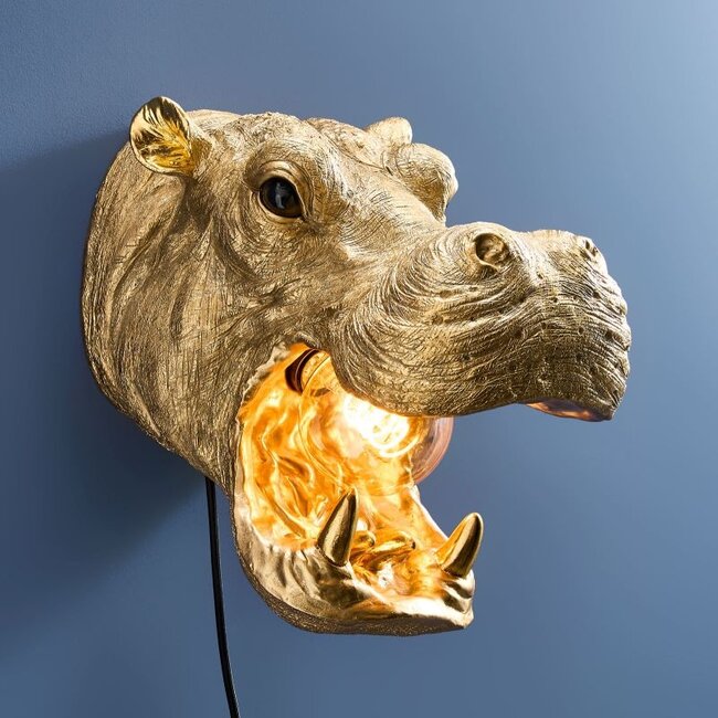 Werner Voß - Wandlamp - Dierenlamp Nijlpaard Hippo Patty