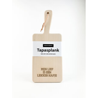 Urban Merch Planche de Tapas Mijn Lief Is een Lekker Hapje