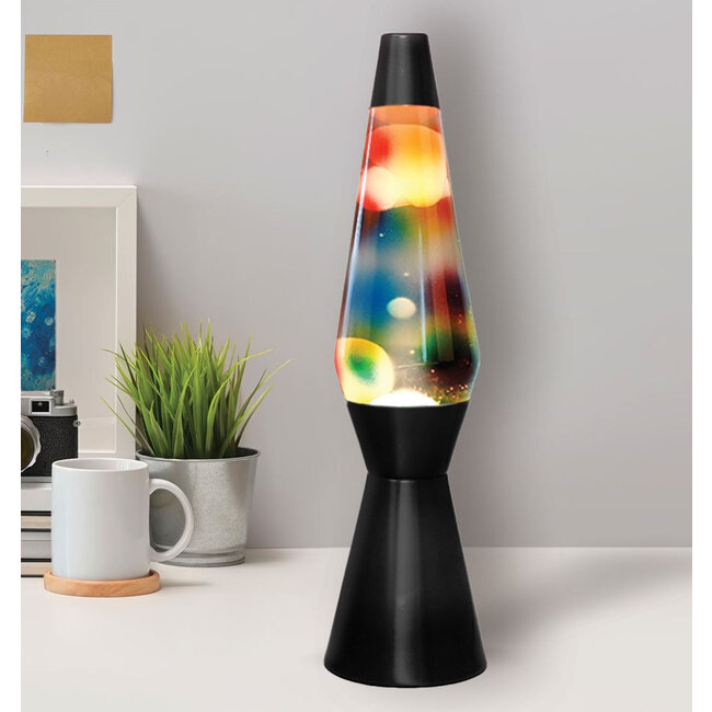 i-total - Lampe à lave Fusée - Rainbow Black