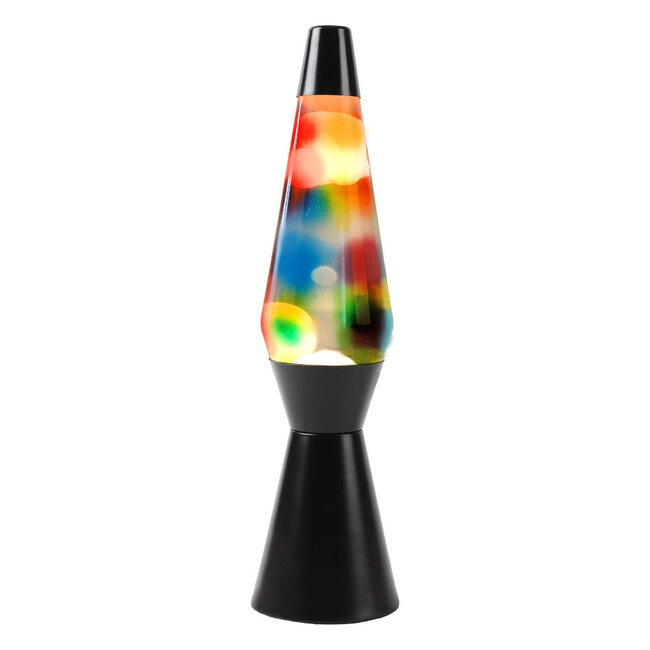 i-total Lampe à Lave Fusée - Rainbow Noir