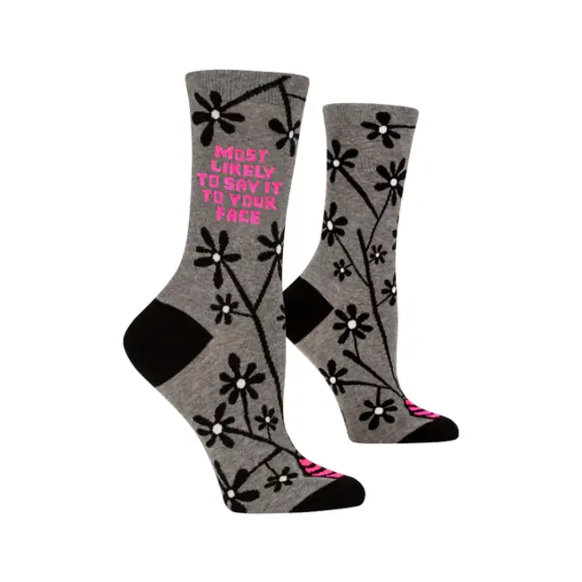 Blue Q - Socks Most Likely To Say It To Your Face - size 36-41 (women)