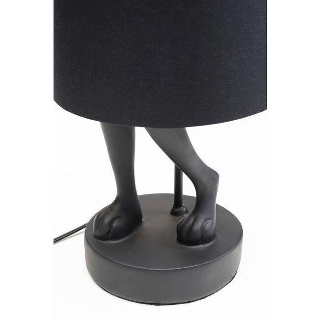 Kare Design - Tischlampe - Tierlampe Kaninchen - Schwarz/Schwarz/Silber
