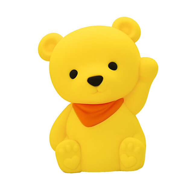 Dhink - Nachtlicht Teddybär - aus weichem, anschmiegsamem Silikonmaterial