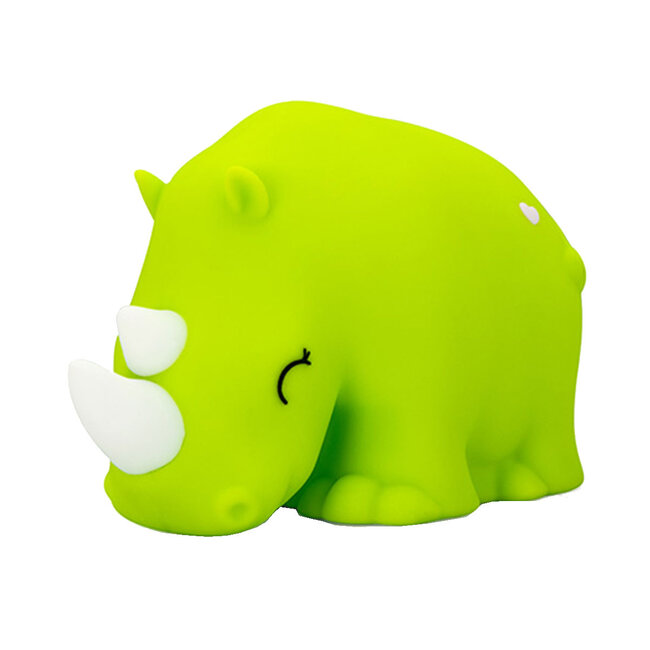 Dhink - Night Light Rhino - in soft cuddly silicone material
