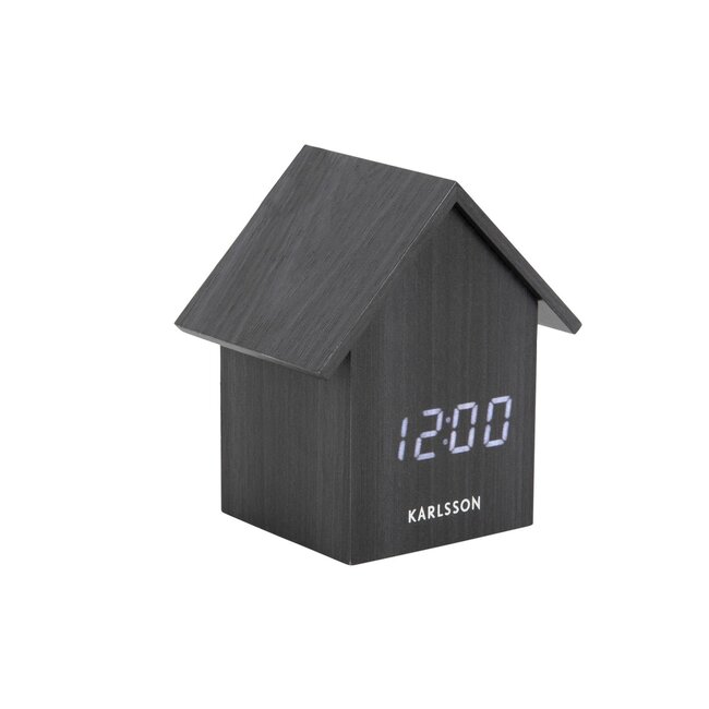 Karlsson - Alarm Clock House - black