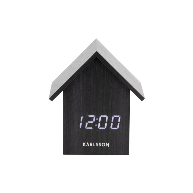 Karlsson - Alarm Clock House - black