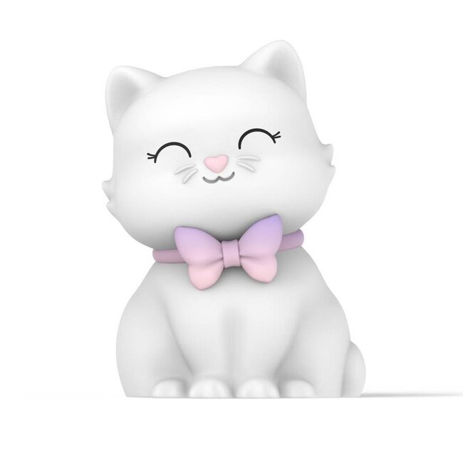 Dhink - Nachtlicht Katze Lulu - wiederaufladbar - aus weichem, anschmiegsamem Silikonmaterial