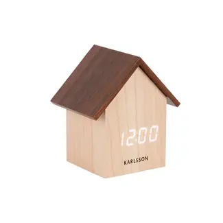 Karlsson Alarm Clock House - light wood