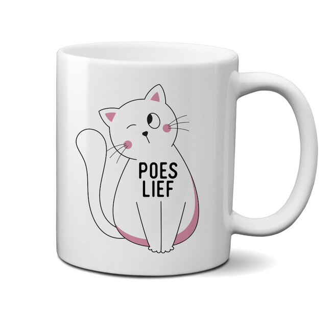 Urban Merch - Tasse Poes Lief - Tasse à Chat