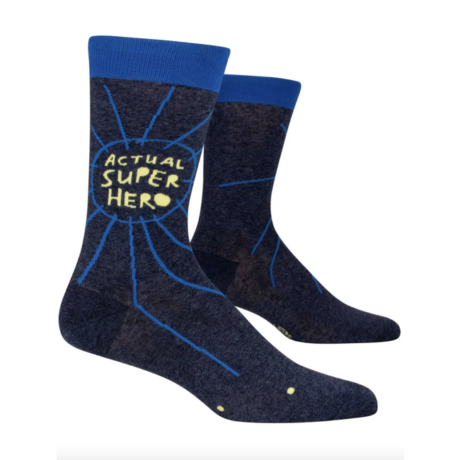 Blue Q - Socken Actual Super Hero - Größe 41-44 (Herren)