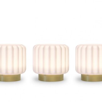 Atelier Pierre Lampe de Table Dentelles 9 - doré - lot de 3