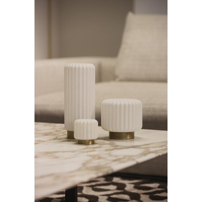 Atelier Pierre - Lampe de Table Dentelles 29 - doré - rechargeable - dimmable