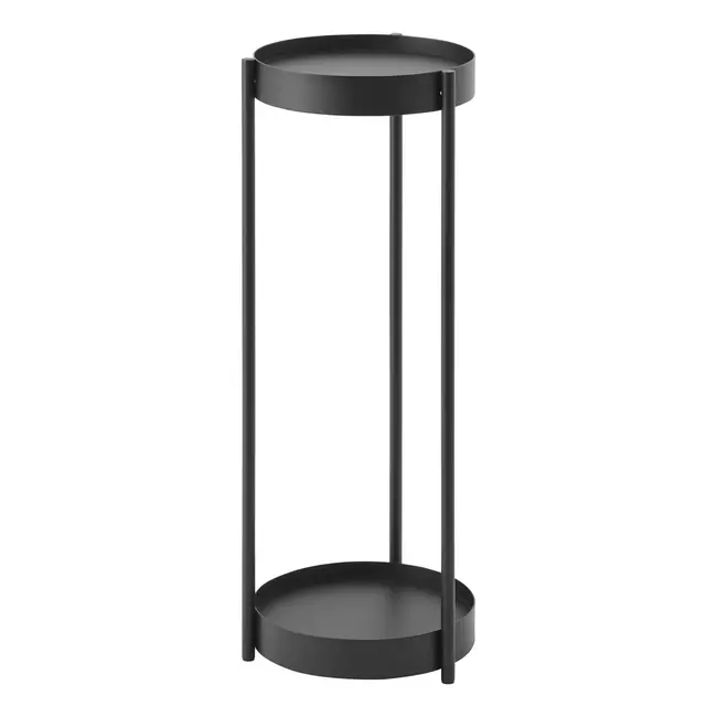 Yamazaki - 2-Tiered Plant Stand With Caster - black