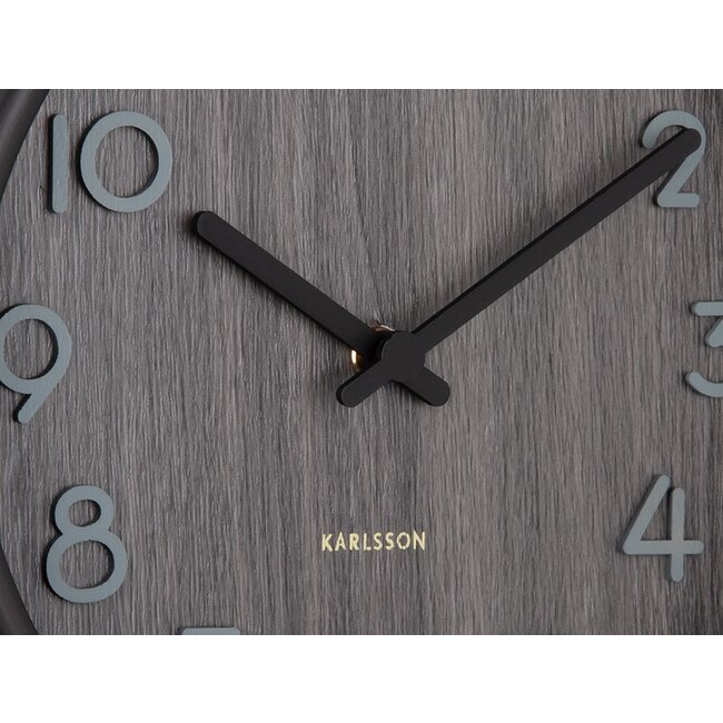 Karlsson - Wall Clock Pure Walnut Black - small