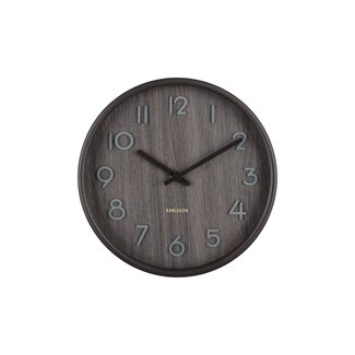 Karlsson Horloge Murale Pure Noyer Noir - small