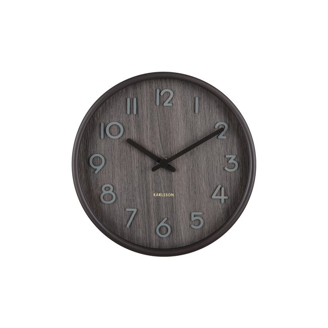 Karlsson - Wall Clock Pure Walnut Black - small