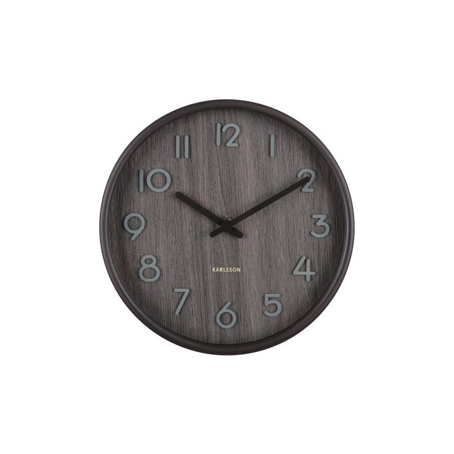 Karlsson - Wall Clock Pure Walnut Black - small