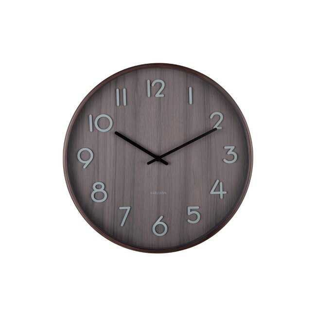 Karlsson - Horloge Murale Pure Noyer Noir - medium