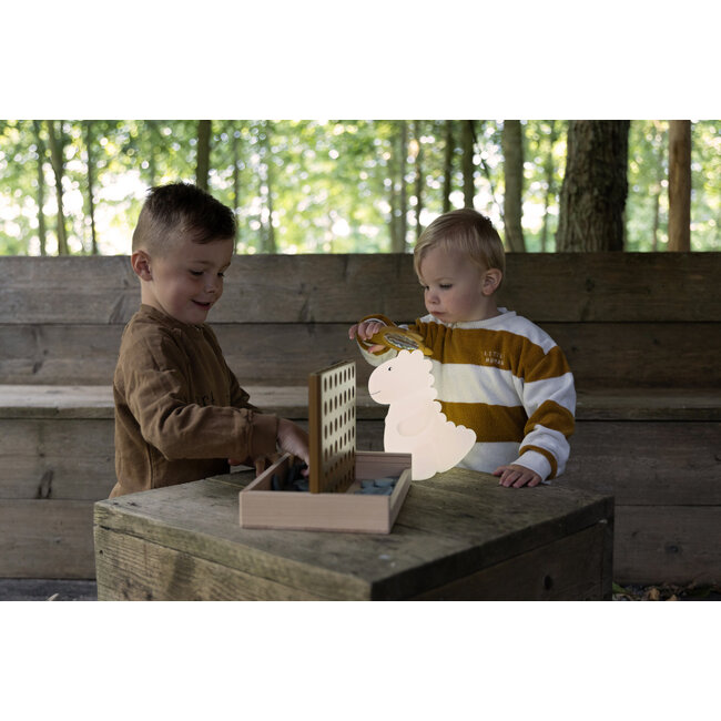 Atelier Pierre - Nachtlampje  Dino Jéroom - zandkleur - USB oplaadbaar - LED