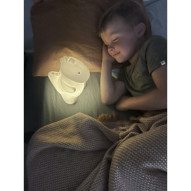 Atelier Pierre - Nachtlampje  Dino Jéroom - zandkleur - USB oplaadbaar - LED