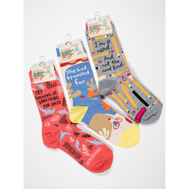 Blue Q - Socks Try Sucking At Something For Once - size 36-41 (women)