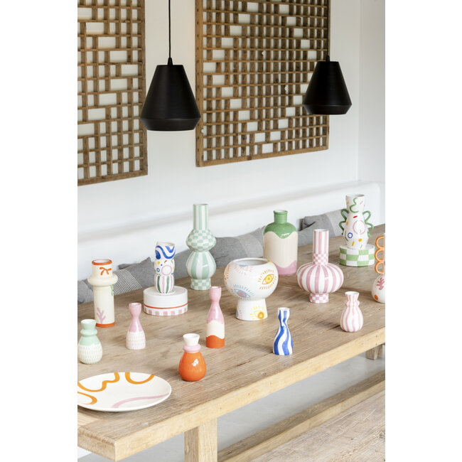 Que Rico - Vase Gabriel - Squares & Stripes