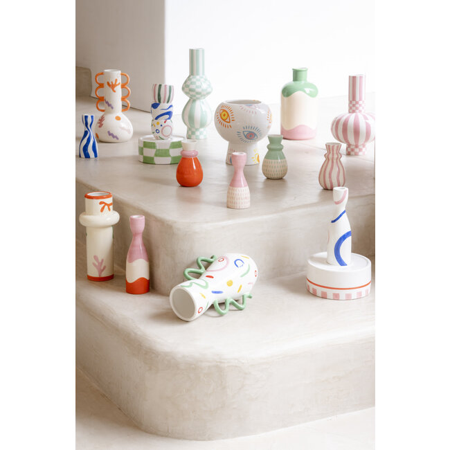 Que Rico - Vase Gabriel - Squares & Stripes