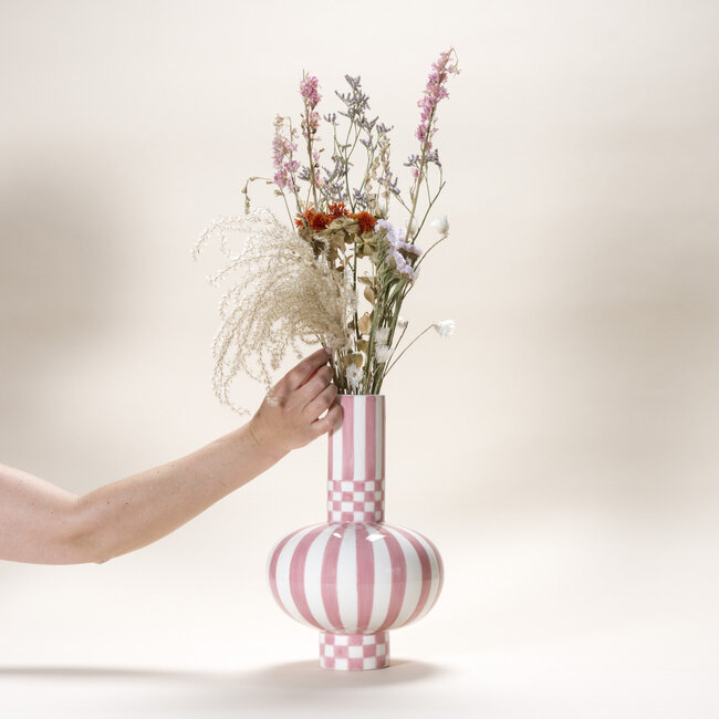 Que Rico - Vase Gabriel - Squares & Stripes