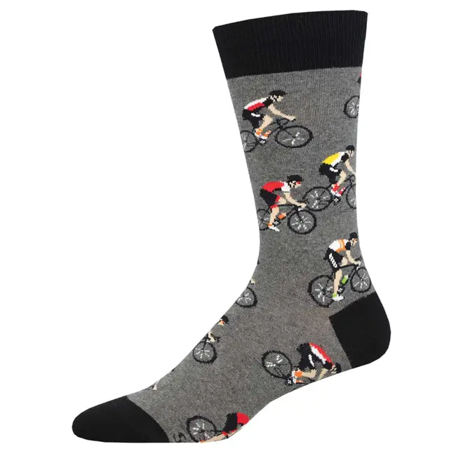 SockSmith Chaussettes Cycling Crew Gris - hommes