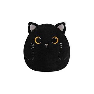 i-total Coussin Moelleux Chat Noir - assis