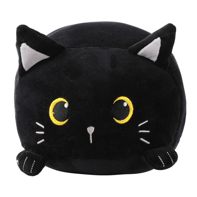 i-total XXL Coussin Moelleux Chat Noir