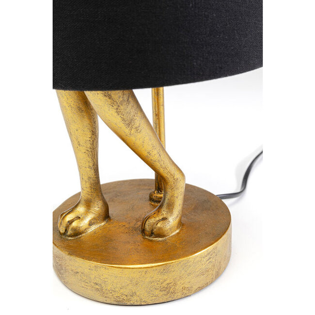 Kare Design - Tafellamp - Dierenlamp Animal Konijn - goud/zwart - small 50 cm
