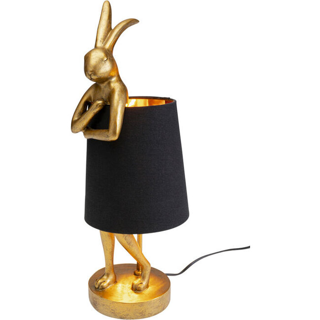 Kare Design - Tafellamp - Dierenlamp Animal Konijn - goud/zwart - small 50 cm