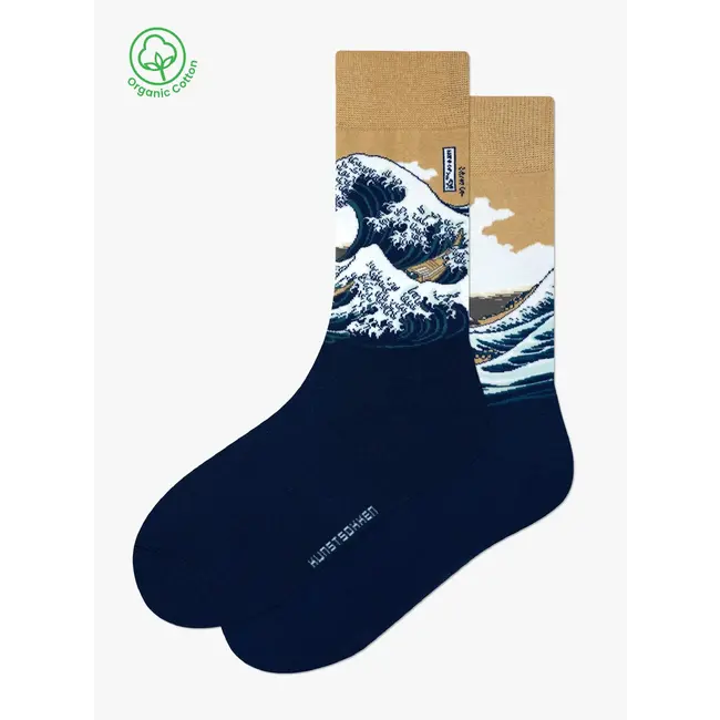 Kunstsocken - Socken Hokusai Geschenkset - 3 Paar