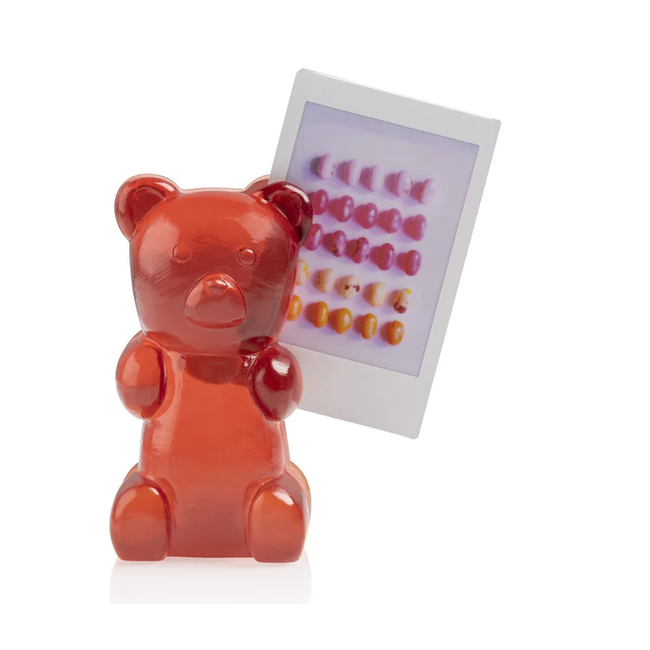 Bitten Photo Holder Candy Bear - red