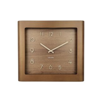 Karlsson Horloge Murale Sole Squared - dark wood