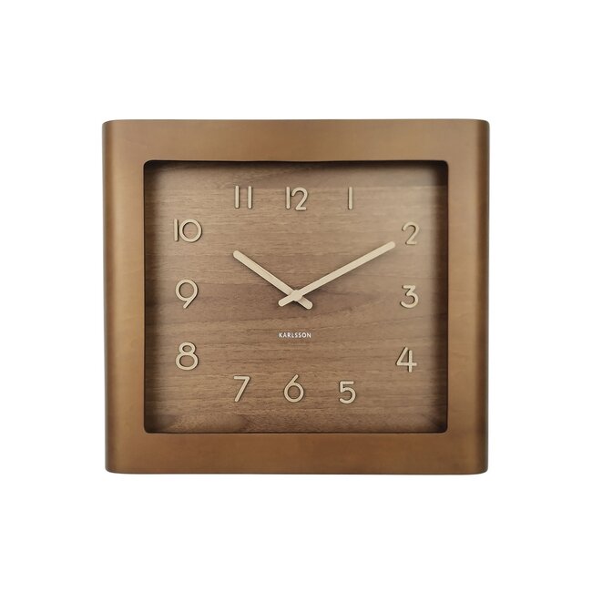 Karlsson - Horloge Murale Sole Squared - dark wood