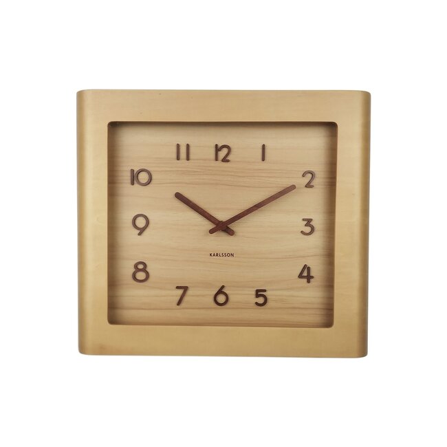 Karlsson Horloge Murale Sole Squared - light wood