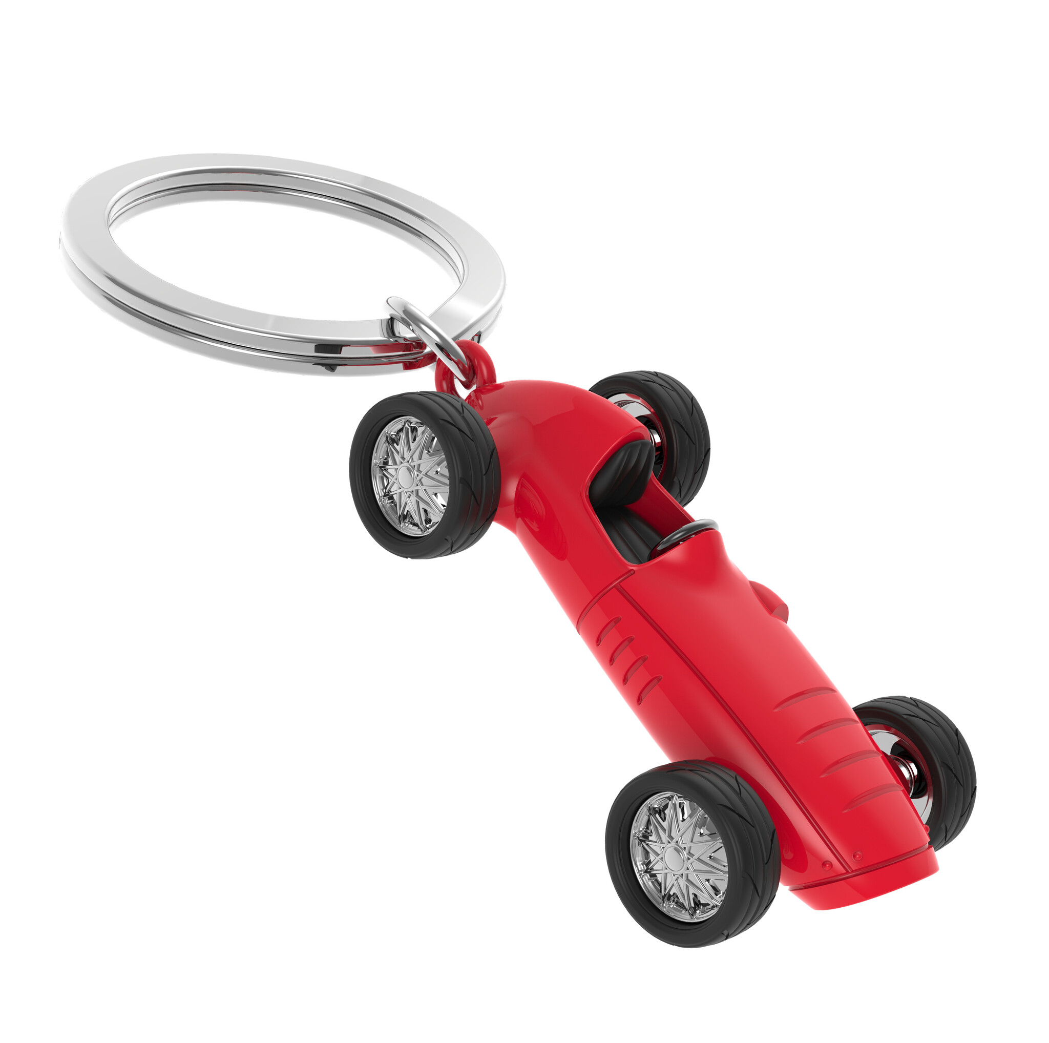 Key Ring Red Retro Racer - Metalmorphose - Axeswar Design