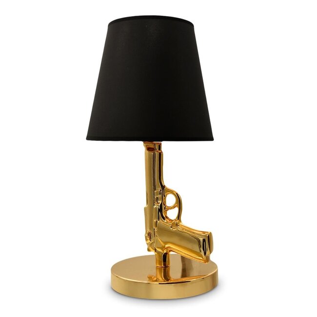 Lampe de Table Golden Gun - Lampe Pistolet  Doré Beretta