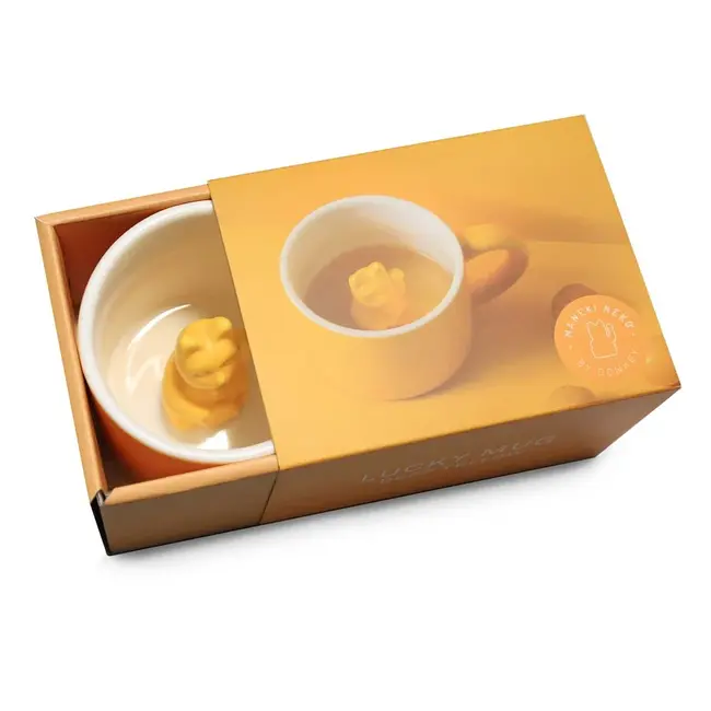 Donkey - Tasse Glückskatze Maneki-Neko - gelb