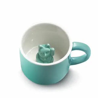 Donkey Beker Lucky Cat Maneki-Neko - turquoise