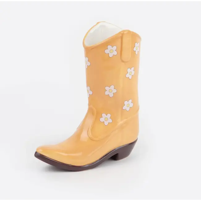 DOIY - Vase Rodeo Cowboy Boot Jaune - céramique