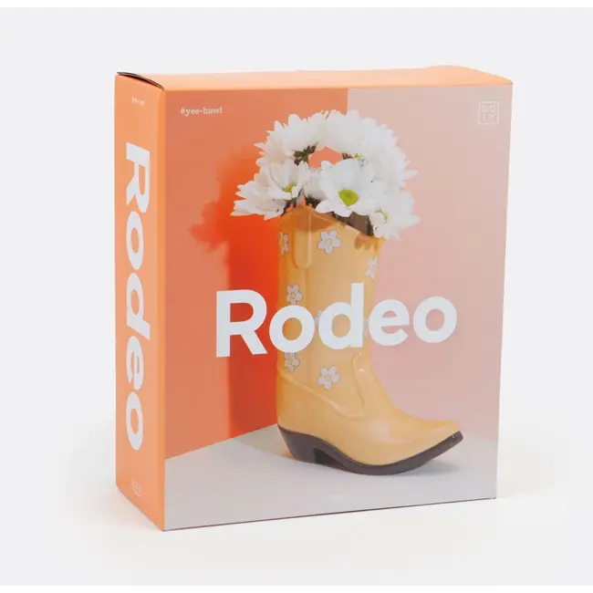 DOIY - Vaas Rodeo Cowboy Boot Geel - keramiek